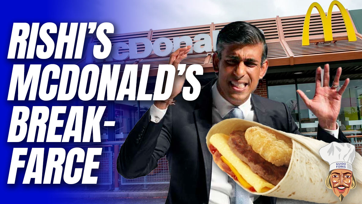 christiancalgie's tweet photo. NEW: After allegations he staged the contactless photoshoot, Rishi now also faces questions about his claimed go-to Maccies order.

On GMB he said he gets the Breakfast wrap with his daughter, something that hasn't been on the menu since March 2020 https://t.co/CyPJTUjA4A https://t.co/MmjqWykDRn
