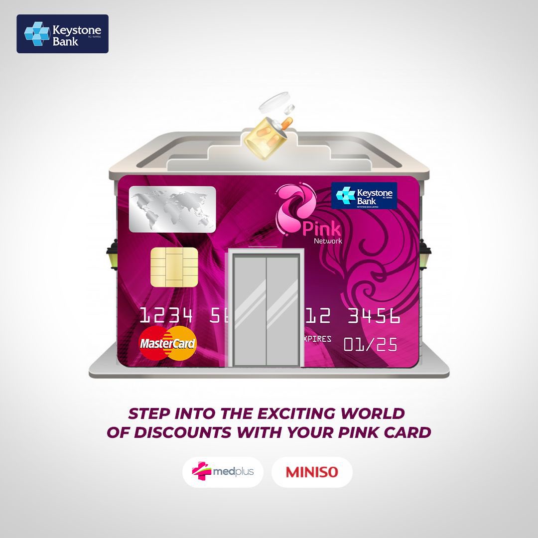 keystonebankng's tweet photo. Being a PINK account holder gives you access to exciting discounts with partners stores, spice and everything nice!
To find out more or open a Pink account, send us a DM.
#GoPinkWithKeystone
#PinkNetwork
#KeystoneBank
Step in in to exciting discounts with your PINK card https://t.co/EvaYdSCW1i
