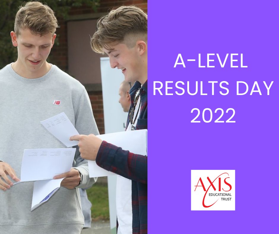 axisedutrust's tweet image. Best of luck to all Year 13 students with their
results for A-Levels and making it to the university of
your choosing. From everyone at Axis Educational
Trust.
#alevelresults #ALevel #alevelresultsday