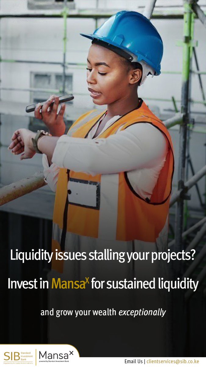 DollyCheers's tweet photo. Invest in MansaX investment fund by Standard Investment Bank to optimise your returns.

Interested? Let's engage.

#investwithsib #investment #financialgoals https://t.co/bBJJQnmCg1
