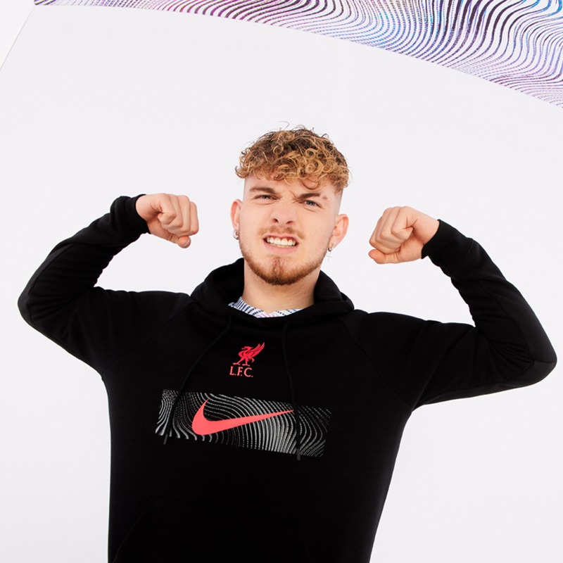 LFC's tweet photo. Our new Nike away kit, training kit and lifestyle range for 2022-23 goes on general sale on Friday 👇
