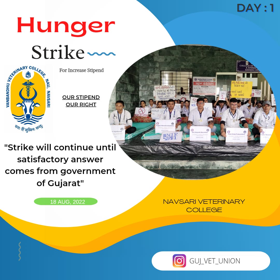 #Increase_Guj_Vet_Stipend 
#guj_veterinary_students_on_strike 
#guj_vet_union 
<a href="/CMOGuj/">CMO Gujarat</a> <a href="/RaghavjiPatel/">Raghavji Patel</a> <a href="/KanuDesai180/">Kanu Desai</a> <a href="/CRPaatil/">C R Paatil</a> <a href="/ndtv/">NDTV</a> <a href="/tv9gujarati/">Tv9 Gujarati</a> <a href="/VtvGujarati/">VTV Gujarati News and Beyond</a>
<a href="/tv9gujarati/">Tv9 Gujarati</a> <a href="/etv/">@etv</a> <a href="/sandeshnews/">Sandesh</a> <a href="/VtvGujarati/">VTV Gujarati News and Beyond</a> <a href="/Zee24Kalak/">Zee 24 Kalak</a> <a href="/GSTV/">GSTV</a> <a href="/abpasmitatv/">ABP Asmita</a> <a href="/CNNnews18/">News18</a> <a href="/ddgirnarlive/">Doordarshan Girnar</a> <a href="/CMOGuj/">CMO Gujarat</a> <a href="/PMOIndia/">PMO India</a>