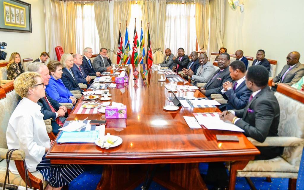 U.S. Embassy Nairobi (@usembassykenya) on Twitter photo Senator <a href="/ChrisCoons/">Senator Chris Coons</a>-led delegation met with <a href="/WilliamsRuto/">William Samoei Ruto, PhD</a> and discussed the US-Kenya strategic partnership, promotion of peace and security in the region, and ways to strengthen ๐บ๐ธ๐ฐ๐ช economies. Senator <a href="/ChrisCoons/">Senator Chris Coons</a>-led delegation met with <a href="/WilliamsRuto/">William Samoei Ruto, PhD</a> and discussed the US-Kenya strategic partnership, promotion of peace and security in the region, and ways to strengthen ๐บ๐ธ๐ฐ๐ช economies.
