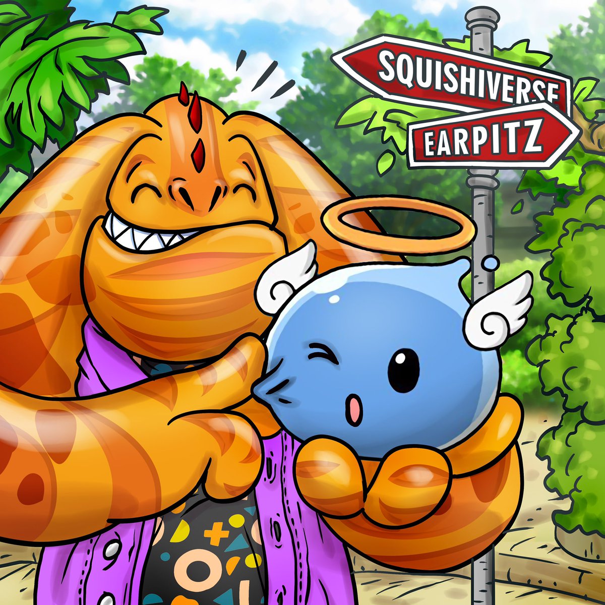 EarpitzNFT's tweet photo. 🚨 Official Partnership Announcement 🚨

Earpitz 🤝 Squishiverse 

Bubba found a Squishie and became the bestest frens 👾💙

Please join us in welcoming @Squishiverse as our newest partner ! https://t.co/dZyTYbMKy6