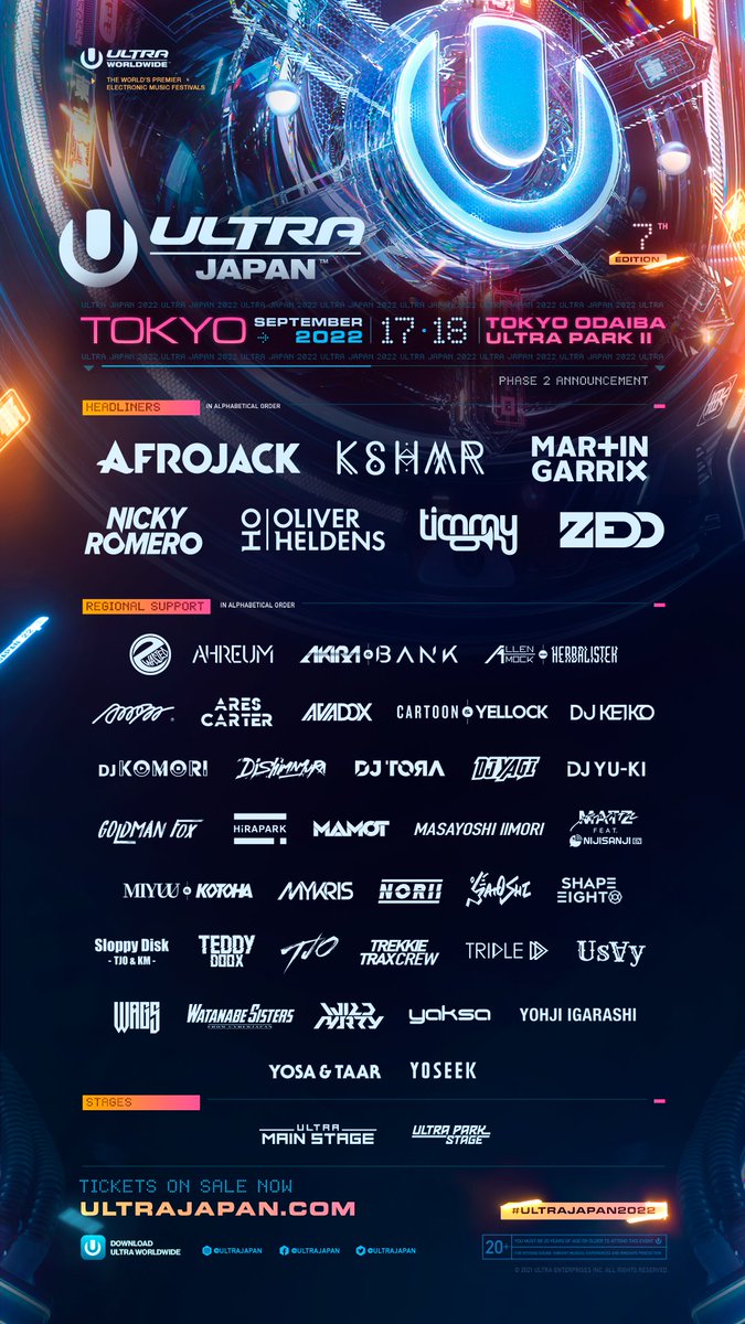 Ultra Japan lineup 2022