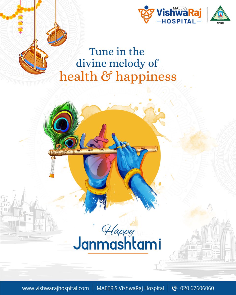 vrhpune's tweet photo. May this Janmashtami be blissful and healthy for you and your dear ones. VishwaRaj Hospital wishes you all a #happyjanmashtami 
#vishwarajhospital https://t.co/4TuBgfEe9i