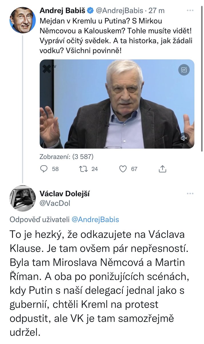 Jan Povysil (@JanPovysil) on Twitter photo 2022-08-18 06:10:16 Z cyklu starci šíří dezinformace @VacDol by si mohl s @jindrichsidlo otevřít kancelář pro uvádění pamětí politiků na pravou míru… Z cyklu starci šíří dezinformace @VacDol by si mohl s @jindrichsidlo otevřít kancelář pro uvádění pamětí politiků na pravou míru…