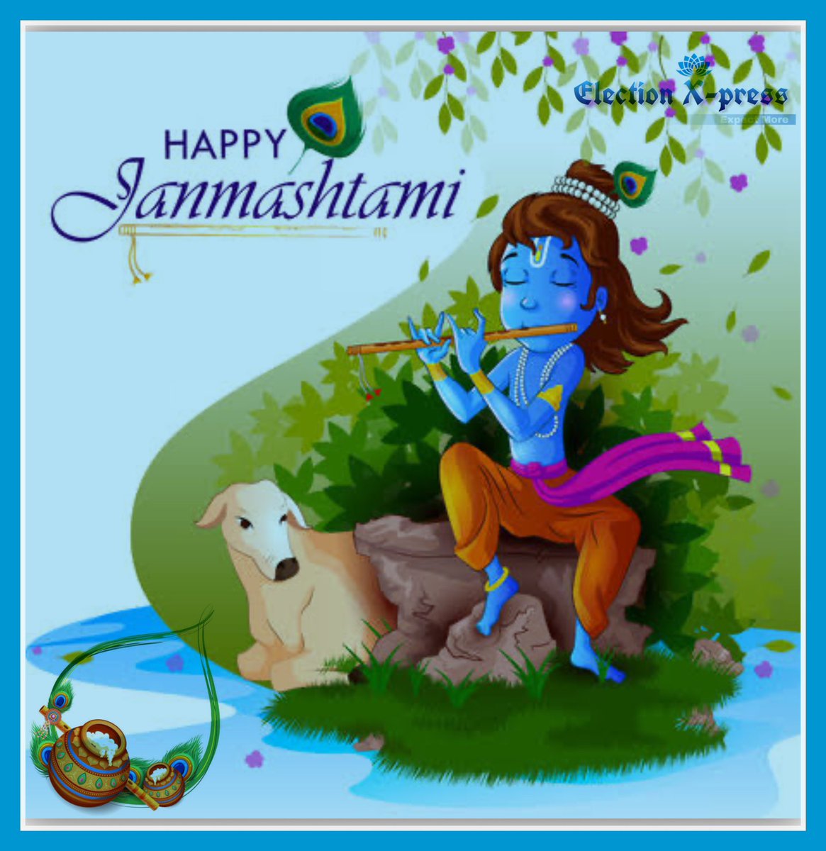 ElectionXpress_'s tweet photo. Wishing all the very happy #KrishnaJanmashtami2022 being celebrated in full spirit across India.

May this auspicious occasion bring a lot of positivity, peace and harmony.

#Krishna #KrishnaIsTruth #KrishnaJanmashtmi #krishnalove #DahiHandi #Festival #KrishnaJayanti #Radheshyam https://t.co/tpCqvQEmNc