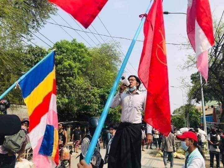 Naing Thiha Kyaw, teacher of anti-regime education committee was unjustly jailed the next five years over 52(a) penal code by the junta on Aug-17 and he has received total of 8 years with two charges. #2022Aug18Coup #WhatsHappeningInMyanmar