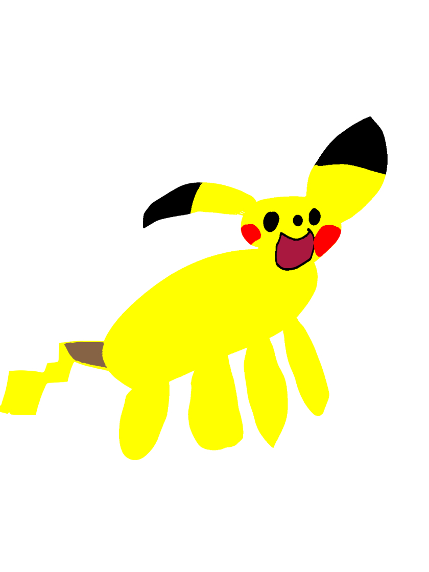 pikachu no humans pokemon (creature) solo open mouth smile simple background full body  illustration images