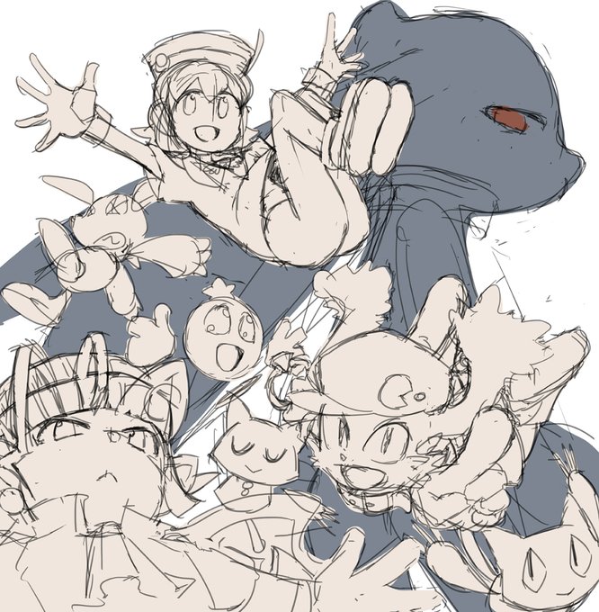 steamで風のクロノア1,2をプレイしました。1は中学くらいの時にやったんですが2は初めてだったので、けっこう苦戦しました。
画像は何も考えずに描いてたら集合絵になってしまい頭痛がしてきたコンセプトの無いラフです。次にレオリナを直していい感じになったら清書したいと思います。 