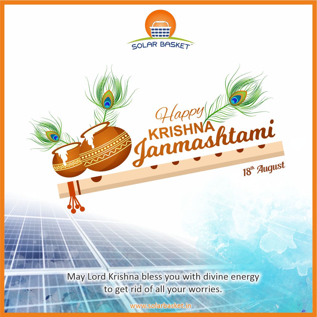 solar_basket's tweet photo. Solar Basket wishes you happy Krishna Janmathami.
May Lord Krishna showers all his blessings on you.

#solarenergy #solarbasket #solarbusiness #solarlamp #solarpower #solarpanels #solarpowered #solarapplication #solar #photons #sun #krishnajanmashtami #happykrishnajanmashtami https://t.co/D5vTlz4pug
