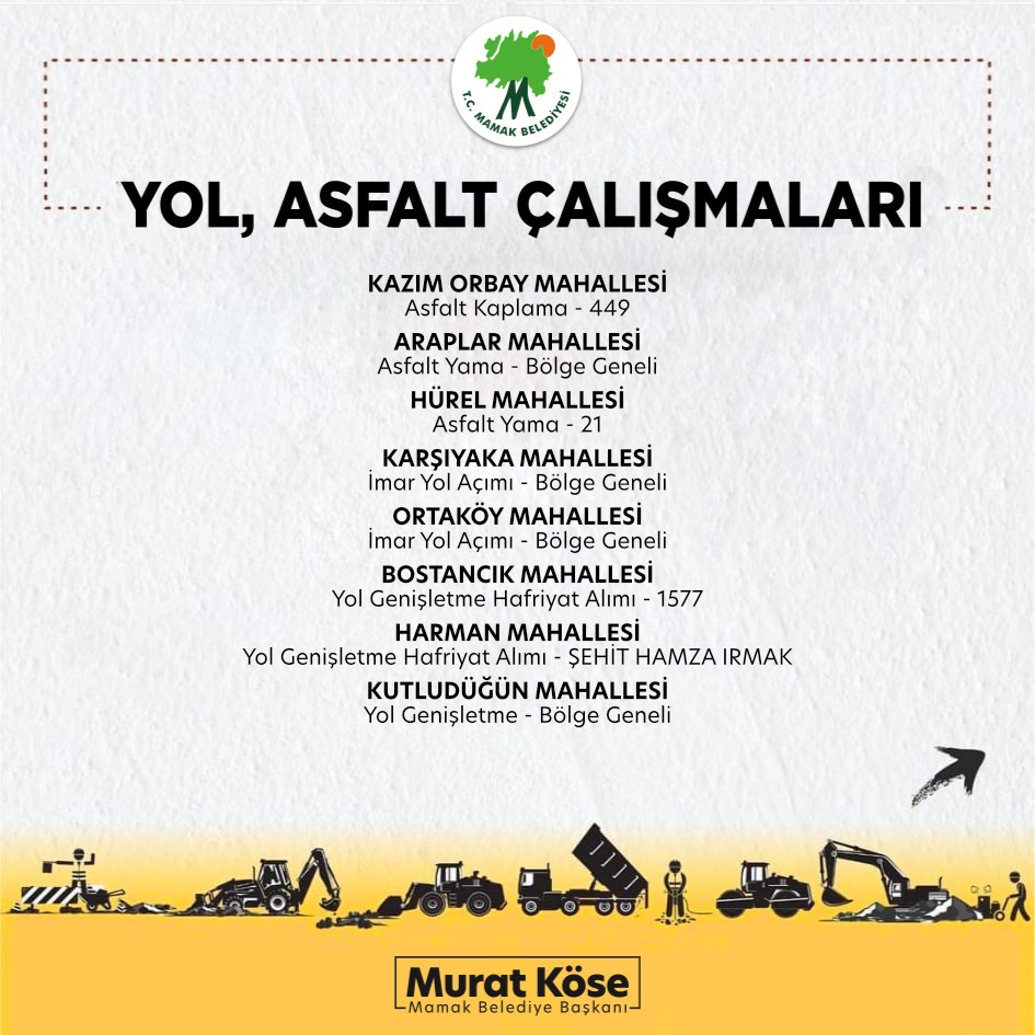 MamakBelediyesi's tweet photo. 18 Ağustos Perşembe 

İlçemiz genelinde 24 noktadaki çalışmalarımız aralıksız devam ediyor. https://t.co/vDF7XiDb8L