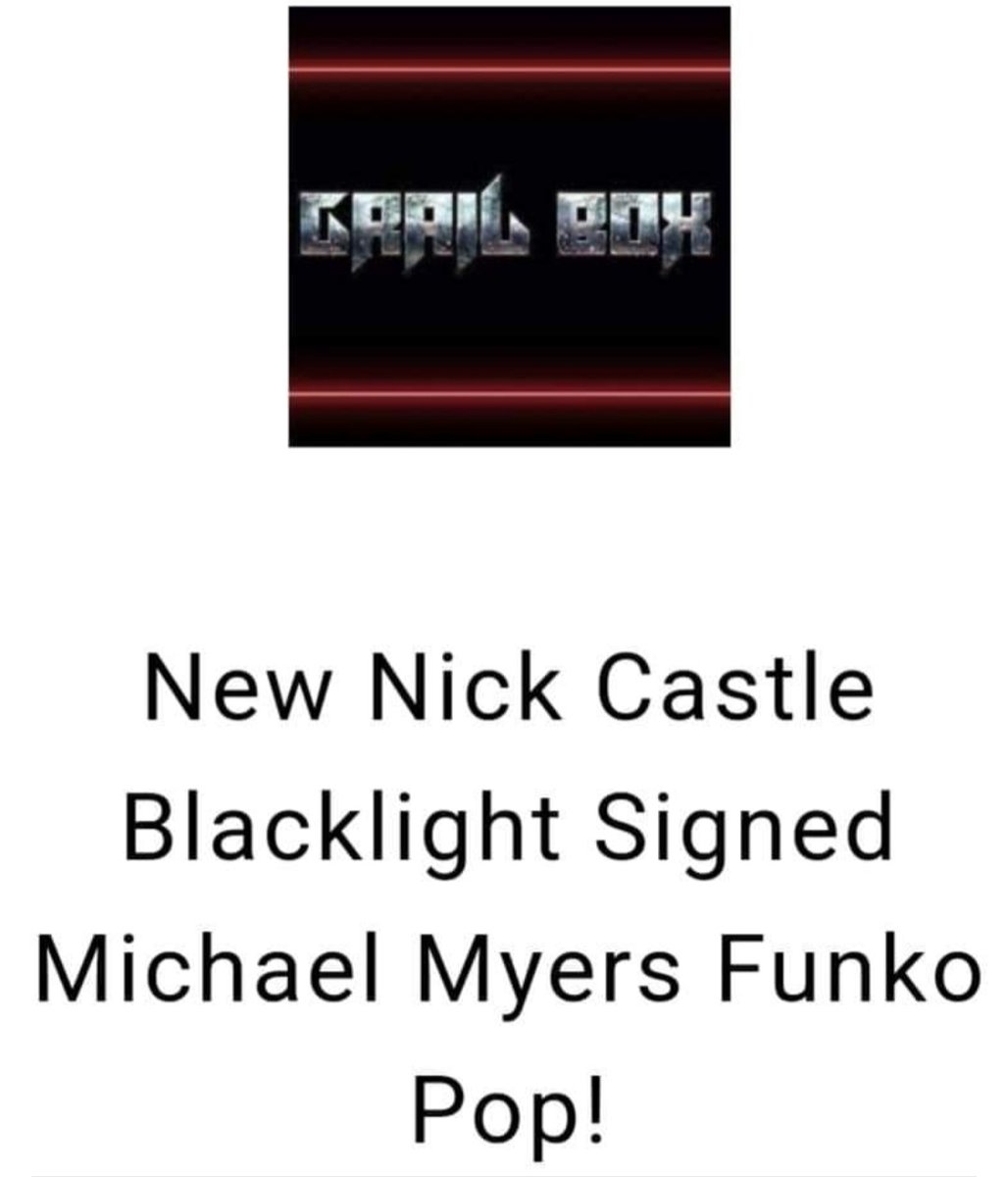 From the Grail Box, a Beckett authenticated autographed Funko pop from Nick Castle with 'The Shape' and 'Halloween 78' inscriptions that all glow in the dark under a black light #thegrailbox #funko #funkopop #nickcastle #theshape #halloween #backlight