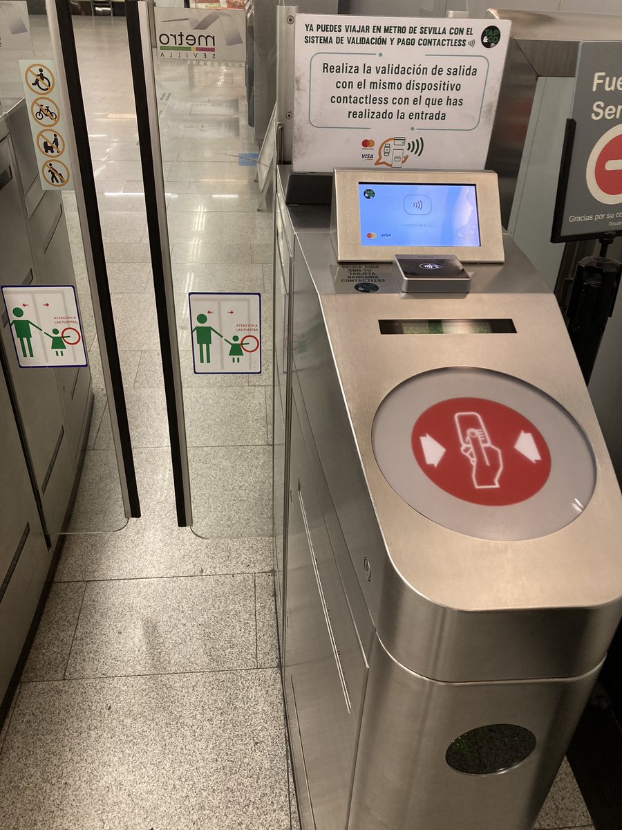 davidginer's tweet image. Metro de #Sevilla. Sistema de pago contactless Tap&amp;amp;Go. Directamente con la propia tarjeta de crédito.

Más rápido, ágil y (bastante más) barato.

Así sí, @SevillaTourism 👏🏾👏🏾

#smartdestination #smartcity #DTI
