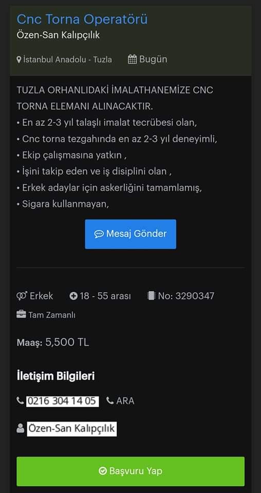 İlanı okurken sigaraya başladım aw