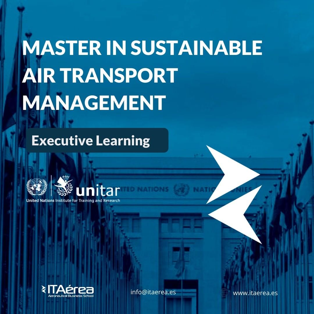 ITAerea_Aero's tweet photo. Master in Sustainable Air Transport Management Executive ✈️ E-learning modality ( Naciones Unidas - UNITAR)

#ITaerea &amp; United Nations has been developing this postgraduate degree for those professionals who want to make a significant positive impact in the world https://t.co/SlXrSzkDcg