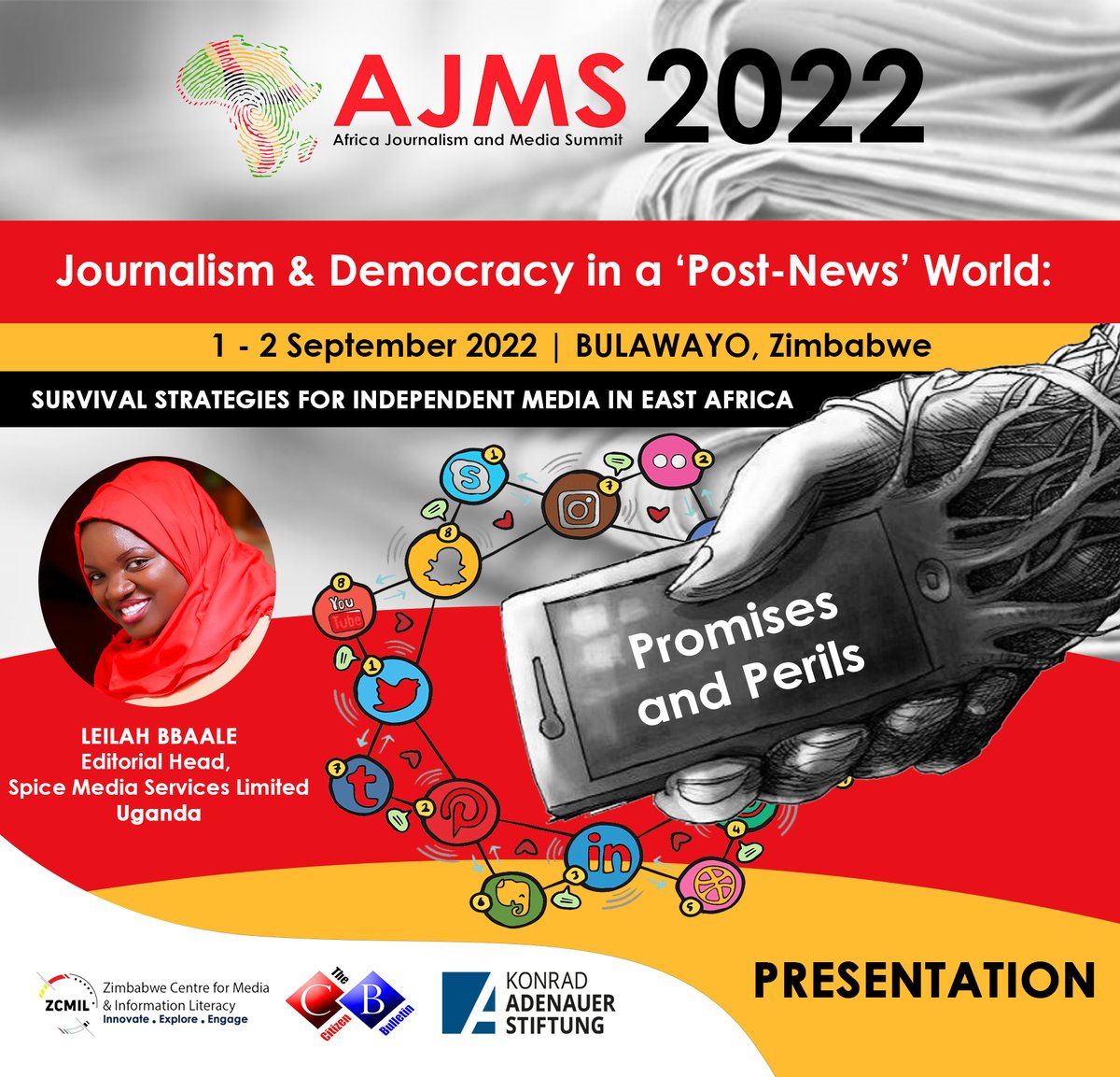 @KASonline @SenziwaniN @DickensOlewe @NkosiDibiti @MAZ_Zim @misazimbabwe @VoluntaryMedia @jsnetzim @TseisiTP @ZUJOfficial @A_Strydom @NewsHawksLive @MBsentamu @albertsharra @Vic_Falls_Live @globalfreemedia @vamaunga @ChrisRoper @busiebhebhe @limukanincube @lalla_ng @Nkanyyso @MunyaBloggo #AJMS2022 Session Overview | Survival Strategies for Independent Media in East Africa

East African newsrooms are implementing tech hacks to catch up with news platformization, diversifying revenues for sustainability. But what can newsrooms in other parts of Africa replicate?