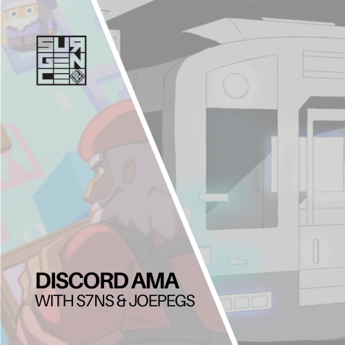 ╔ SURGENCE AMAs
╚ in the surgence discord

Surgence has two AMA's today with:
➬ @s7nsstation: an upcoming NFT web3 incubator
➬ <a href="/joepegsnft/">Joepegs</a>: a leading NFT marketplace for the AVAX ecosystem

Interact for a chance to win an access pass into Surgence.

[ #SUGMI #NFT #SURGENCE ]