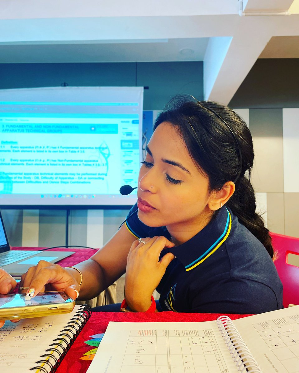 As an Expert my only motive is to share knowledge &amp; progress towards greater heights 🙌🏻

#judge #expert #rhythmicgymnastics #gfi #gymnastics #internationaljudge