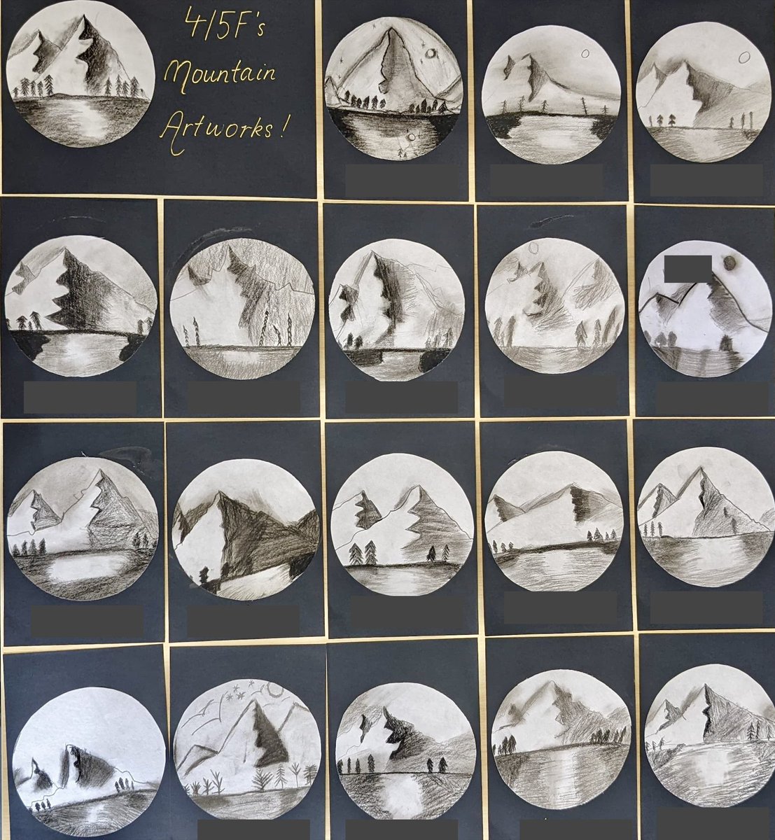 Linking art with our Geography unit this afternoon! 4/5F created these mountain artworks and focused on shading 🎨🏔️ <a href="/IngleburnPs/">Ingleburn PS</a>