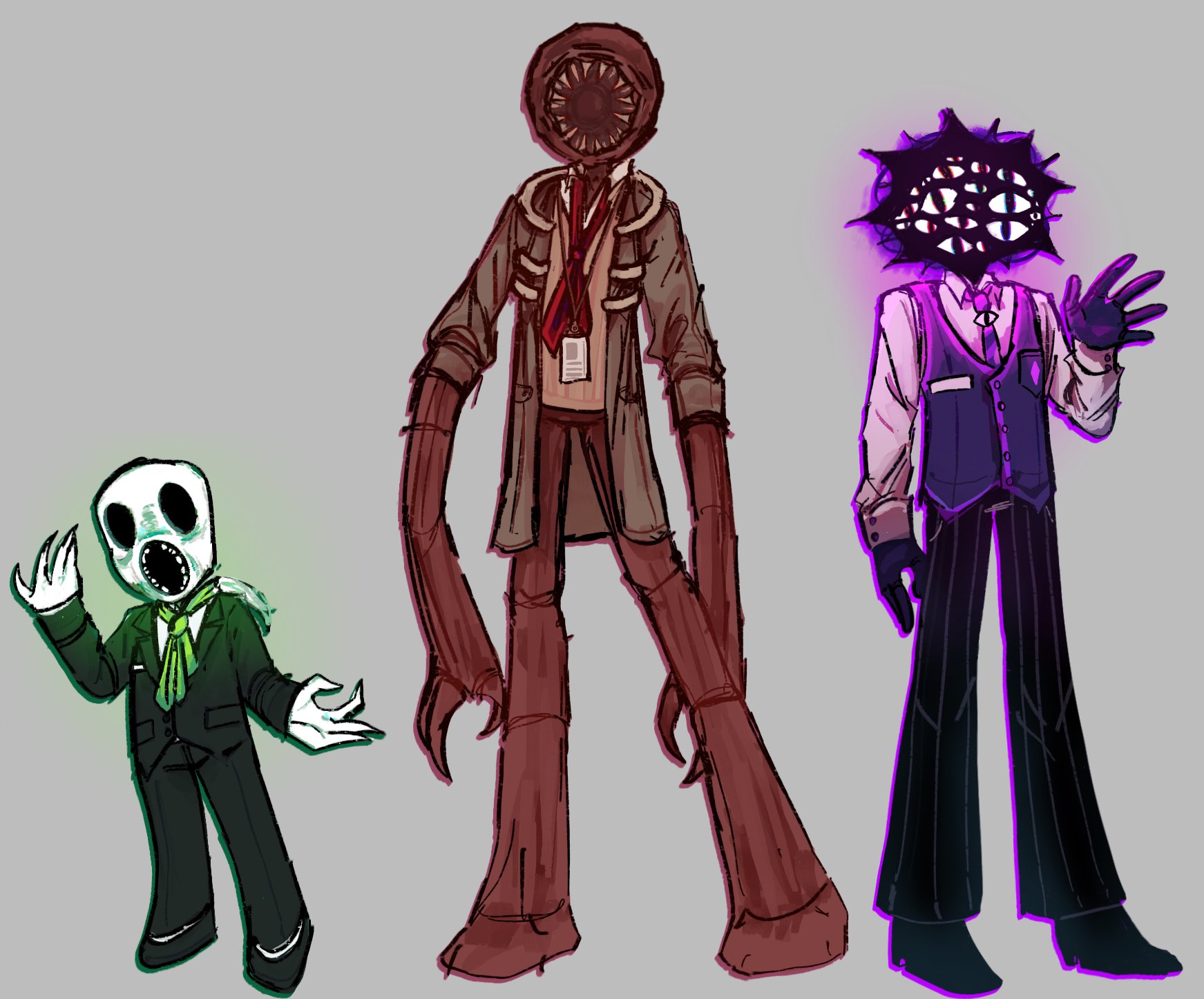 kappi on X: the only actual designs i'll make because my friends are doing  the other entities ambush is a night auditor, figure is the librarian and  eyes is a concierge!!!!! #robloxdoors