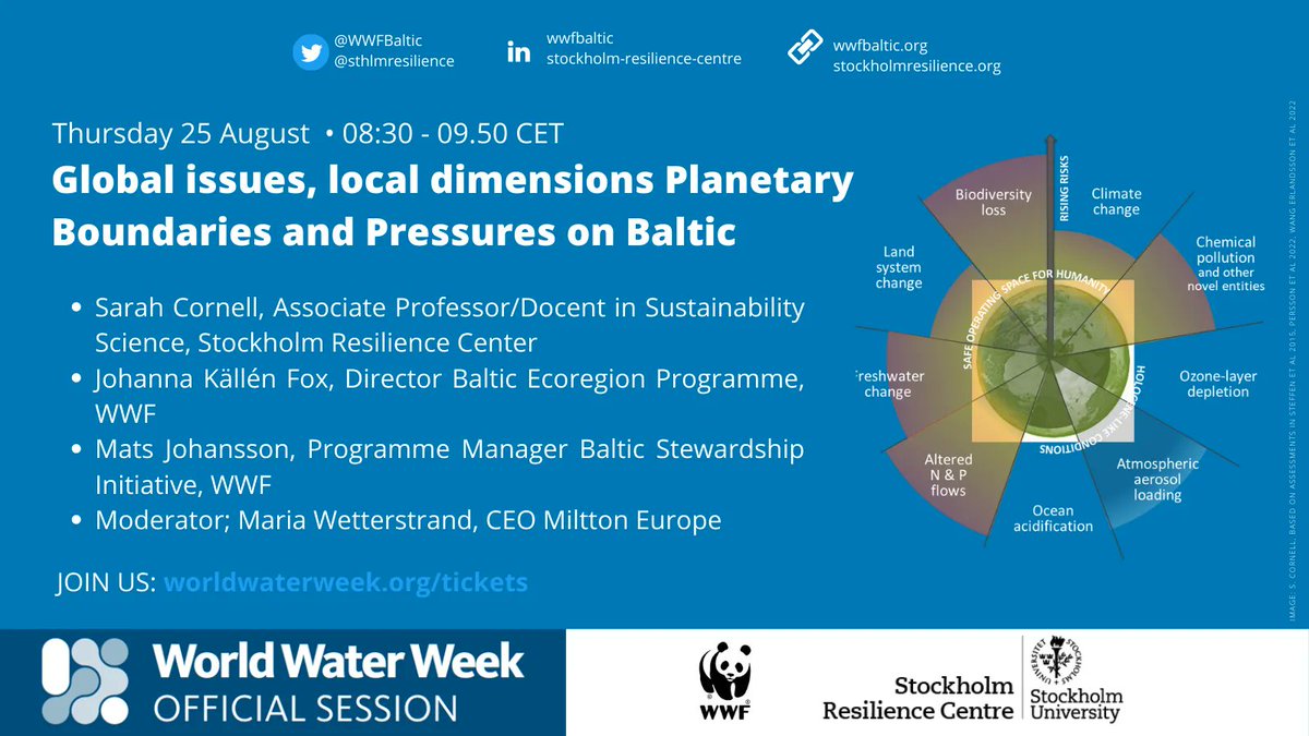 WWF Baltic Sea Programme (@wwfbaltic) on Twitter photo How can we redirect #finance towards a #sustinableblueeconomy in the Baltic❓
Join our online session at the <a href="/siwi_www/">World Water Week</a> #WWWeek 💧Thursday 25 August (08.30 CET): buff.ly/3aFljoV
Speakers
✔️<a href="/SarahLizCornell/">Sarah Cornell 💙</a>
✔️<a href="/KallenFox/">Johanna Källén Fox</a>
✔️<a href="/VernaMats/">Mats Johansson</a>
Moderator ✔️ <a href="/M_Wetterstrand/">Maria Wetterstrand</a> How can we redirect #finance towards a #sustinableblueeconomy in the Baltic❓
Join our online session at the <a href="/siwi_www/">World Water Week</a> #WWWeek 💧Thursday 25 August (08.30 CET): buff.ly/3aFljoV
Speakers
✔️<a href="/SarahLizCornell/">Sarah Cornell 💙</a>
✔️<a href="/KallenFox/">Johanna Källén Fox</a>
✔️<a href="/VernaMats/">Mats Johansson</a>
Moderator ✔️ <a href="/M_Wetterstrand/">Maria Wetterstrand</a>