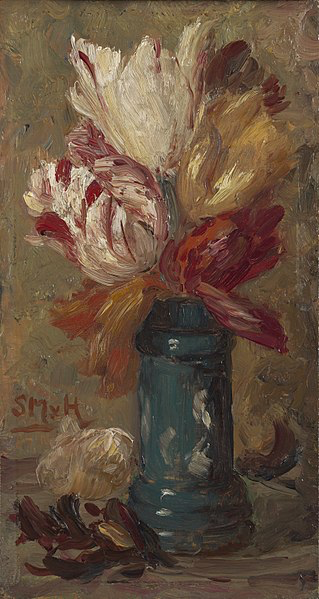 TravelinaGarden's tweet photo. #Albarello, drug jar

The Portinari Triptych, 1475 detail

Tulpen in een groene Albarello 
Sientje Mesdag van Houten (Dutch, 1834-1909)

Carnations in the Albarello 
Francois Rivoire (French, 1842-1919)

Bouquet de fleurs dans un albarello
Lothar von Seebach (German, 1853–1930) https://t.co/7OJUQ2JiqO