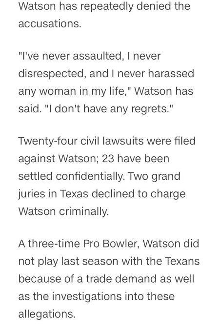 It&rsquo;s just like Deshaun Watson and I&rsquo;m not into sports but 6 game suspension, 23 civil settlements, 1<a href="/tag/chrisbrown"class="tags"><span>#chrisbrown</span></a><a href="/tag/liquor"class="tags"><span>#liquor</span></a><a href="/tag/cricket"class="tags"><span>#cricket</span></a><a href="/tag/indvpak"class="tags"><span>#indvpak</span></a><a href="/tag/t20worldcup"class="tags"><span>#t20worldcup</span></a>
