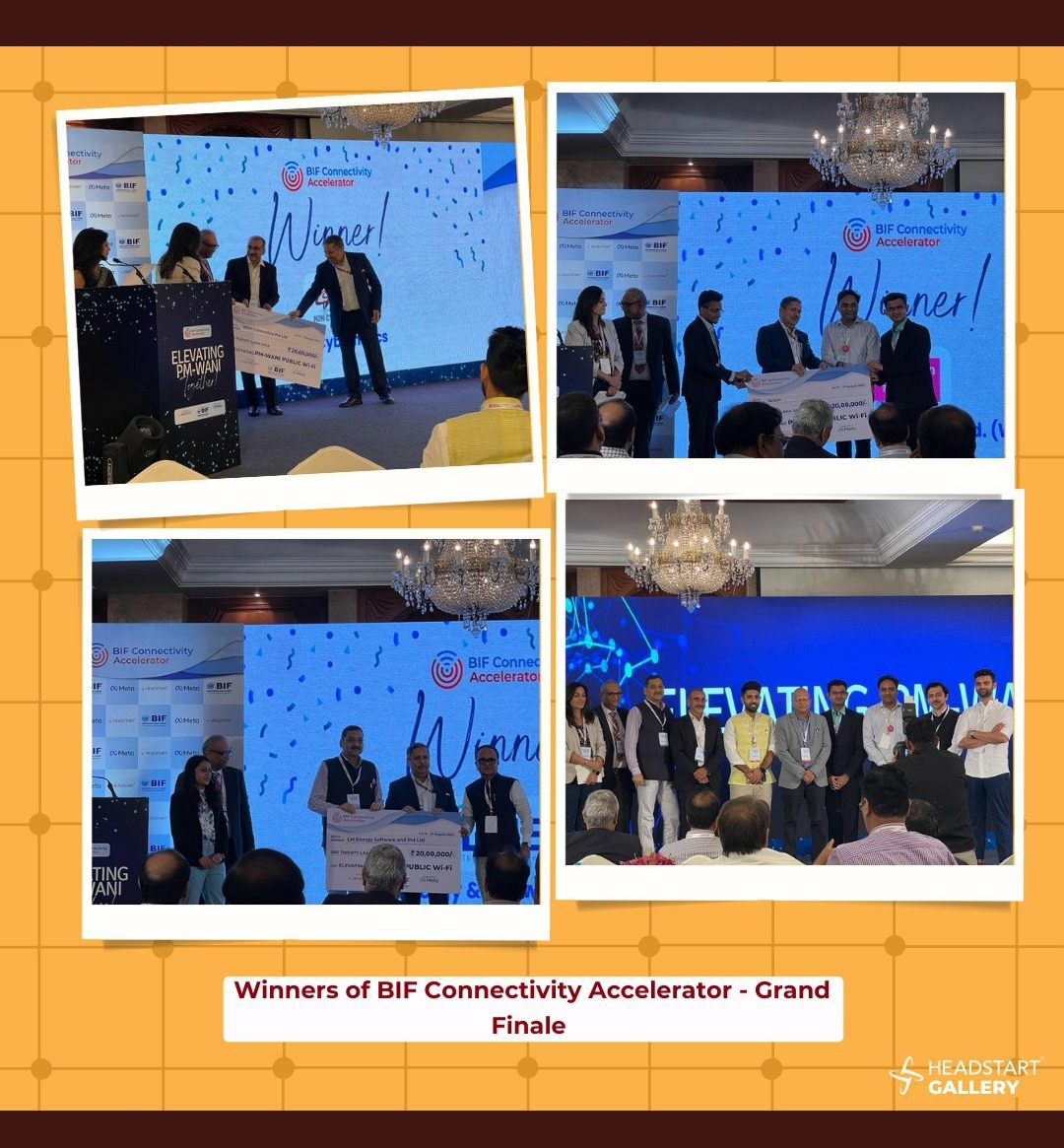 Thrilled to be one of the winners of the grand finale round at BIF CONNECTIVITY ACCELERATOR PROGRAM Powered by @META @BIF @HEADSTART   FOR ELEVATING PMWANI PUBLIC WIFI. 
#dreamBigDoBig
@DoT_India @PMWANI @PMOIndia @OmidyarNetwork  @Auxano_Capital @3one4Capital @YourNestVC