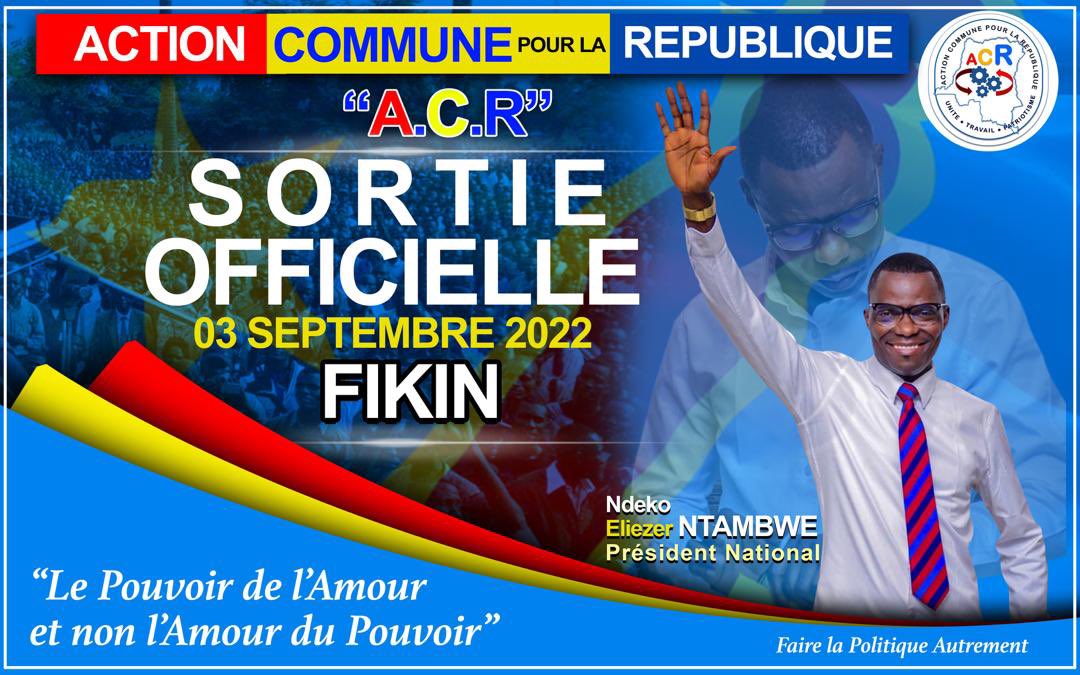 ACR :
LE POUVOIR DE L’AMOUR ET NON L’AMOUR DU POUVOIR 🇨🇩
#pourlecongo