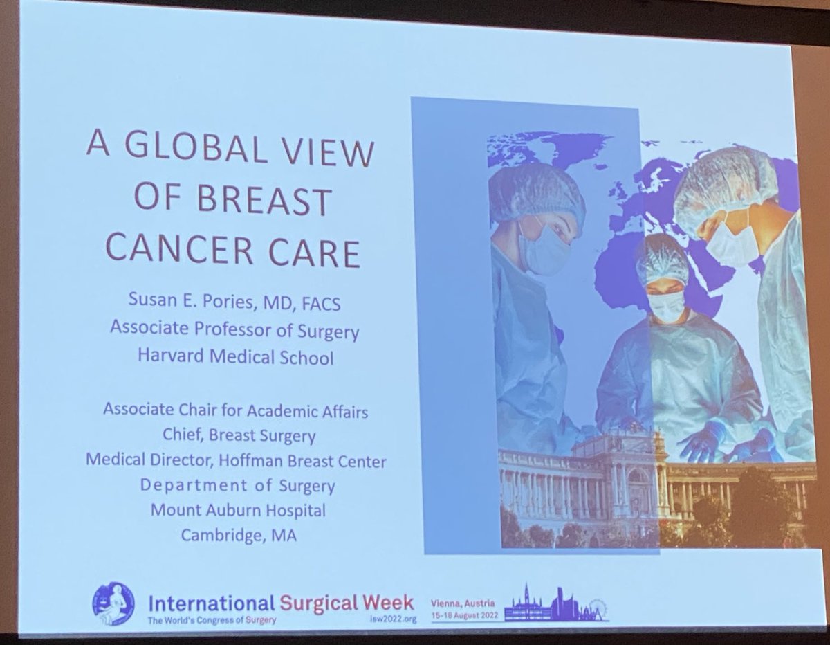 A call to action - we are discussing huge disparities in care provision and outcomes at #ISW2022Vienna ⁦@surgery_breast⁩ - perhaps modern technology & approaches might facilitate better pathways in under resourced countries