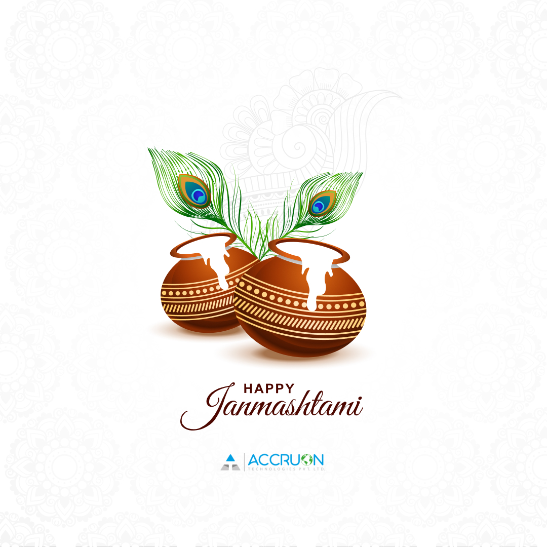 Krishna Janmashtami logo design on black background. Greeting card for  celebration of the birth of the Hindu deity Krishna. Vector illustration::  tasmeemME.com