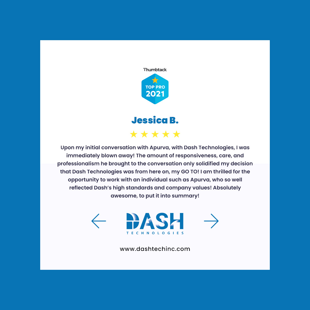 dashtechinc's tweet photo. Thank you, Jessica B., for sharing your experience with us!

Hope to see you again with us: https://t.co/ZEyJ78QYtv

#ClientTestimonal #Feedback #Review #DashTechnologies #Inc5000 #Thumbtack https://t.co/BFCs93HL5Z