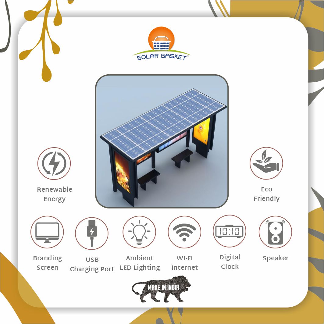 solar_basket's tweet photo. Solar Bus stop is a great innovative product for rural areas. It comes with WIFI, USB Charging Port, LED Lighting, Speaker, Branding screen, Digital Clock etc.

#solarbusstop #solarbasket #solarenergy #cleanenergy #RenewableEnergy #solartree #solarbench https://t.co/AJKmRb0X2I