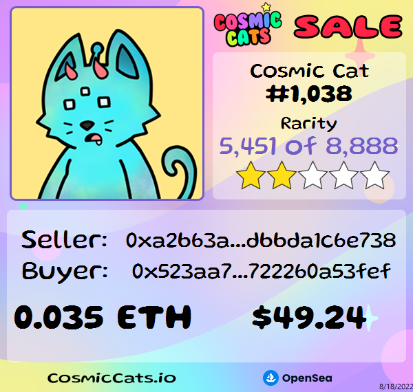 Cosmic Cats Sales tweet media