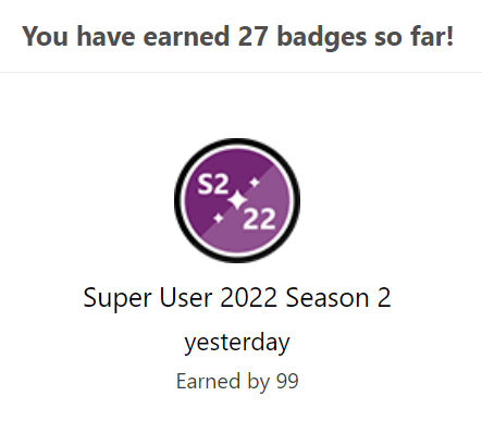 Today I achieved Super User status for Season 2 of 2022 for Power Apps!

For those who have been following me, you know the hard work I put in to help others within the #Microsoft #PowerApps Community. I am therefore delighted to share my reward.

#SuperUser #PowerAddicts