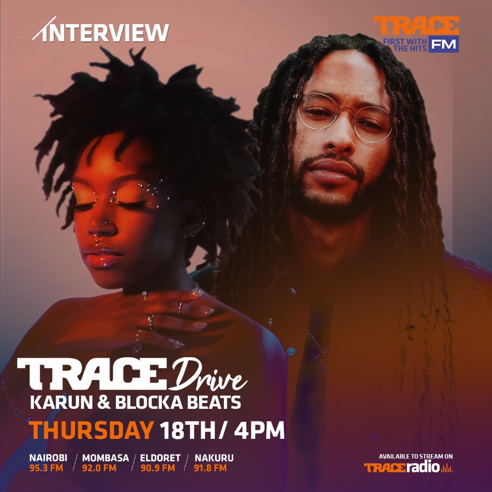 TraceEastAfrica's tweet photo. @KarunMusic just dropped some more music. And this time she got #BlockaBeats on the track too π€
Catch the duo TODAY on #TraceDrive with @thaatNeville and @MGM_Kenya_ at 4PM
Stream live on https://t.co/nf1IXFEwGP https://t.co/X7mK01ySXN