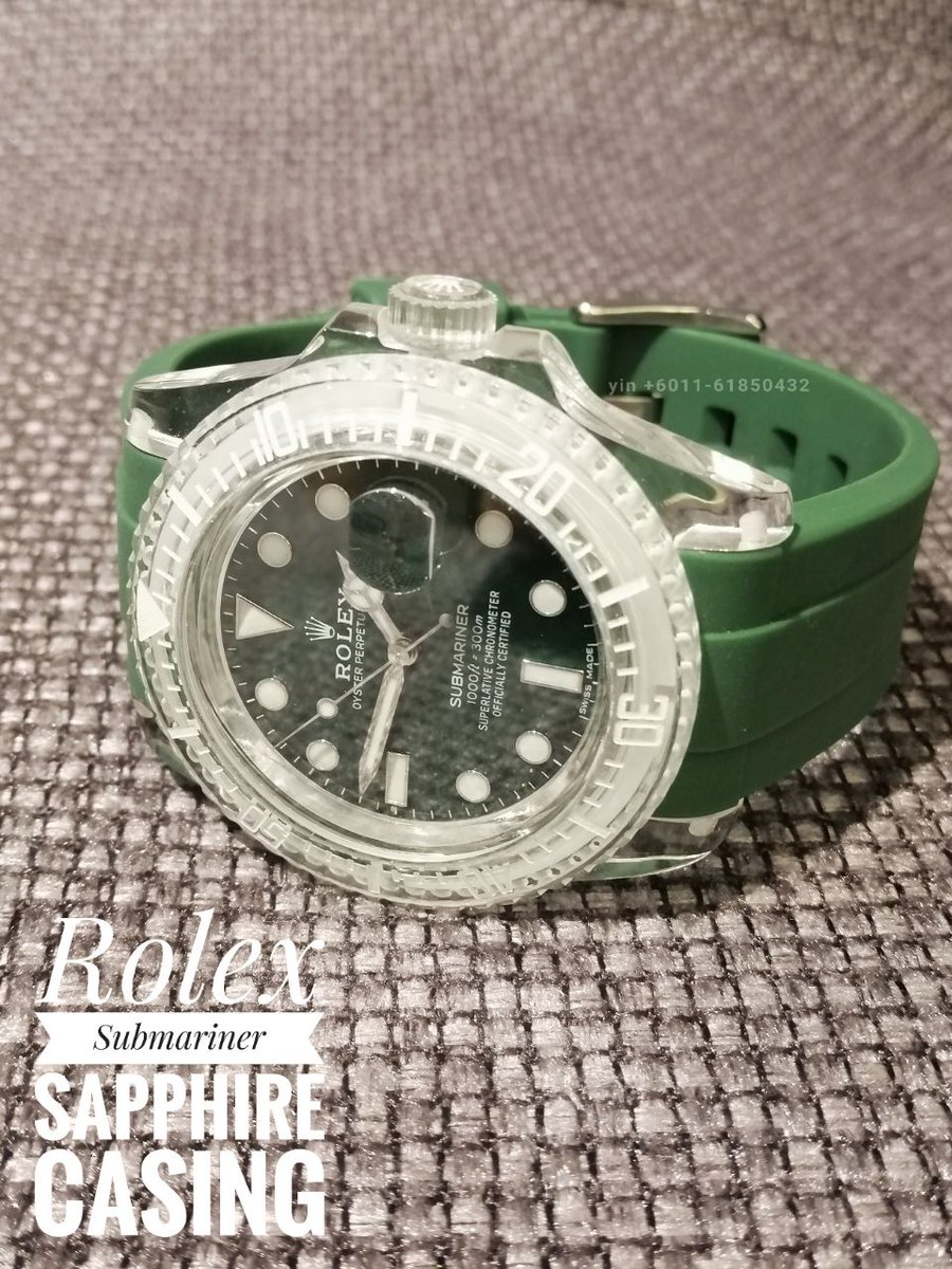 YinKoh4's tweet image. Rolex Submariner Saphhire casing 40mm
Rolex Submariner 40mm
Custom Make Sapphire Case
💯Real Rolex 3135 Movement
Watch and Box Only

whatsapp +6011-61850432 for more info and offer 

#Rolex 
#saphhire
#greenstrap
#submariner