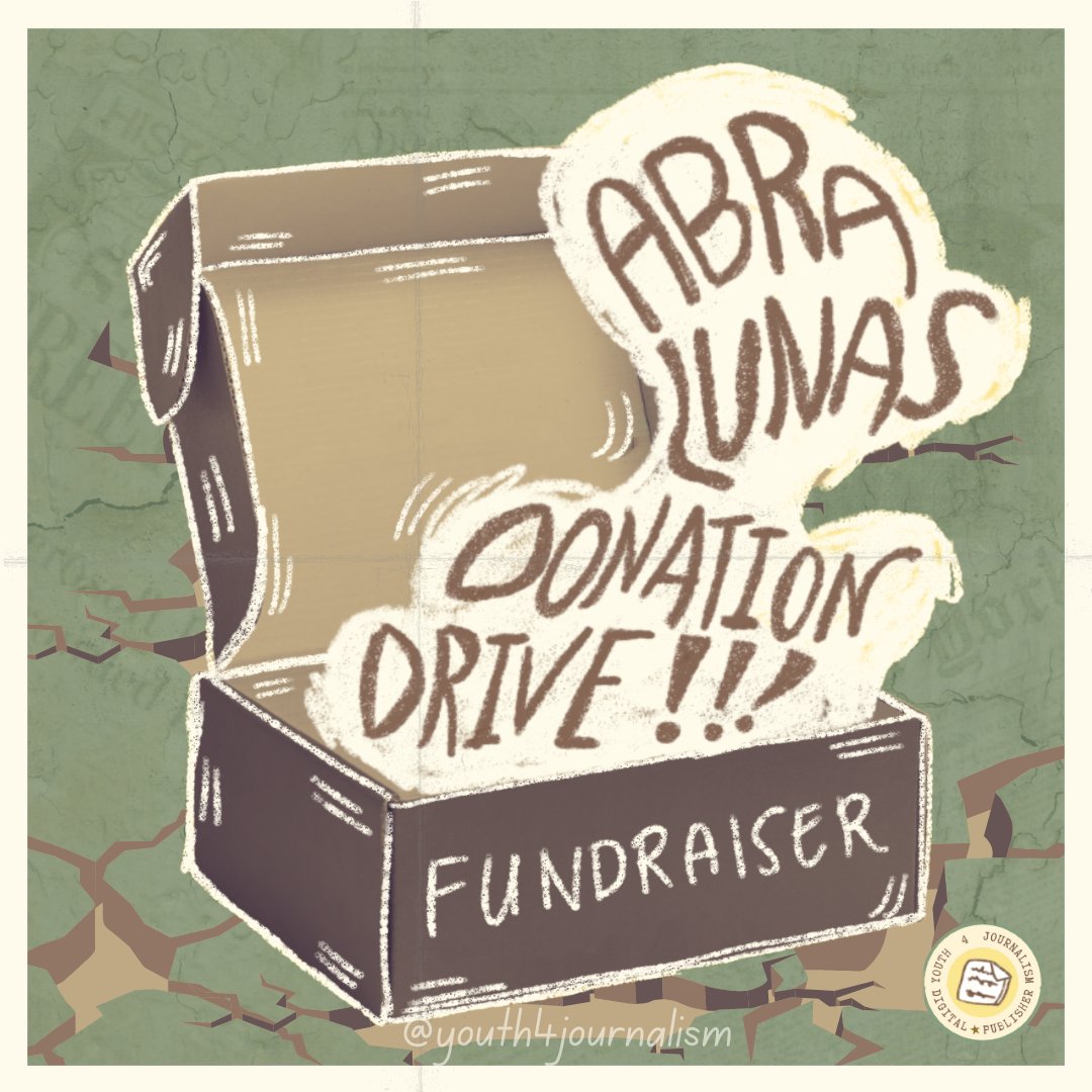 Y4Journalism's tweet photo. 📣 WELCOME TO THE OFFICIAL LAUNCH OF ABRA LUNAS

📰 To aid victims of the Abra earthquake, Y4J has started a donation drive!

💛 Donate by scanning the QR code + check out our Instagram for more info! 

#AbraLunas #Y4J #donationdrive #earthquakeabras #earthquake #fundraiser https://t.co/kdN0H1273k