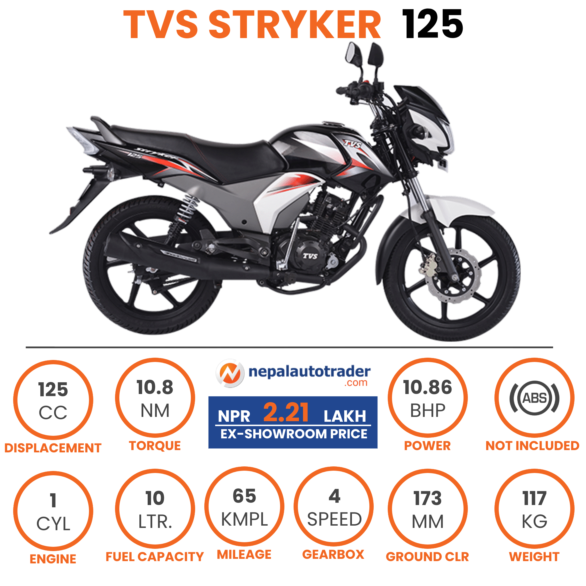 Tvs stryker cheap 125