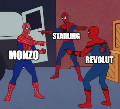 Revolut vs. Monzo vs. Starling. A thread.

These neobanks look similar on the surface with modern app-based banking for digitally native customers. However, if you scratch below the surface, they are strikingly different. Here's an under-the-hood look at these banks.