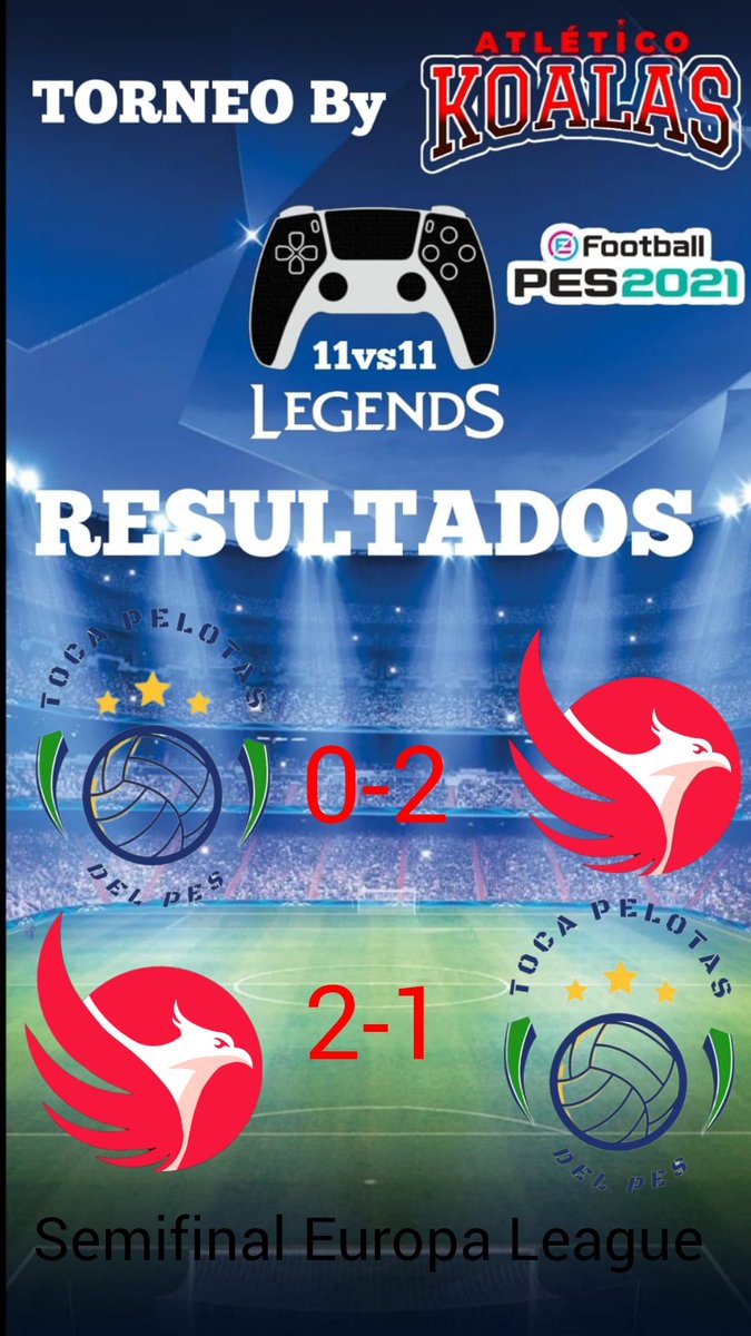ATLÉTICO KOALAS (@atleticokoalas) on Twitter photo Semifinal super reñida que mete en la Final de la Europa League a <a href="/FenixPes/">FÉNIX PES eSPORT</a> ante un gran equipo como <a href="/Tocapelotasdel1/">Tocapelotasdelpes</a> Semifinal super reñida que mete en la Final de la Europa League a <a href="/FenixPes/">FÉNIX PES eSPORT</a> ante un gran equipo como <a href="/Tocapelotasdel1/">Tocapelotasdelpes</a>