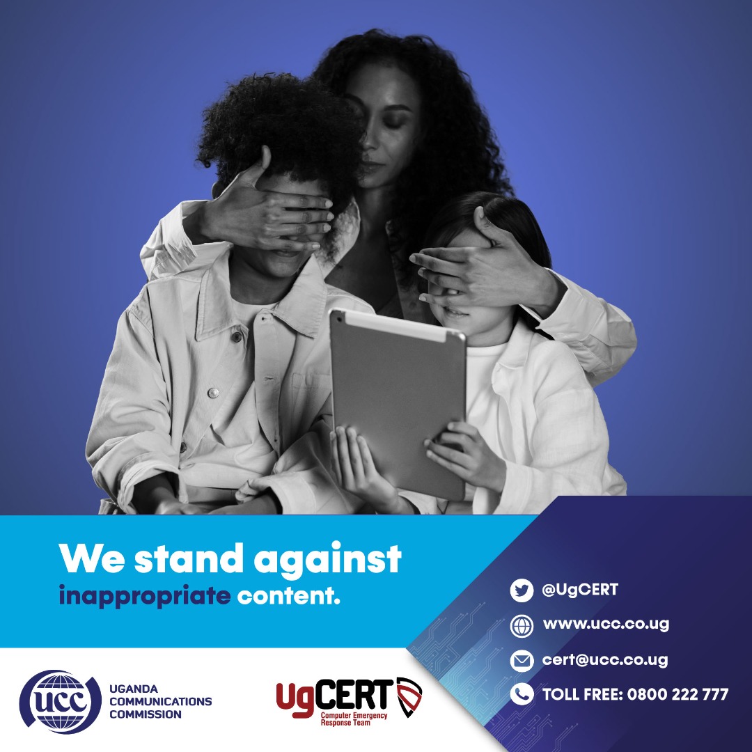 UgCERT's tweet photo. Parents, monitor your children's computer activity to understand what they are doing while online. Educate your children on the possible dangers while using the internet and encourage consumption of ONLY age appropriate content.
#childonlinesafety
@UCC_Official @MoICT_Ug https://t.co/ye0xXieJAS
