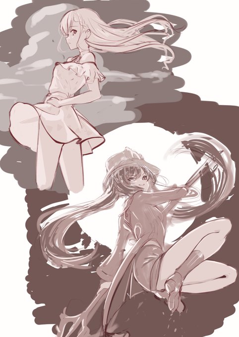 案出し練習のつもりだったのに脳死で描いてた…笑 