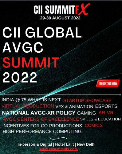 AnimationXpress's tweet photo. Register Now for 3rd Global AVGC & Immersive Media Summit: 29-30 August 2022, Hotel Lalit, New Delhi
Register Now: https://t.co/oUwje5Cd6v
#animation #AR #AVGCpolicy #BirenGhose #CII #CIISummitFX #Disney #Esport #Gaming #onlinegaming #SummitFX #VFX #VR https://t.co/l8agfXzr4T