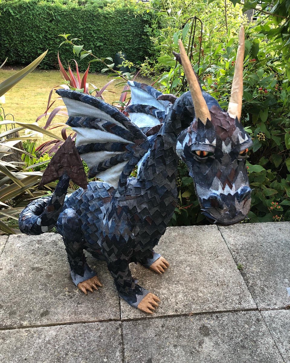 chickeninchalk's tweet photo. @BBCBreakfast #upcycling made from rubbish and pairs of jeans https://t.co/CXtdKOSYZT