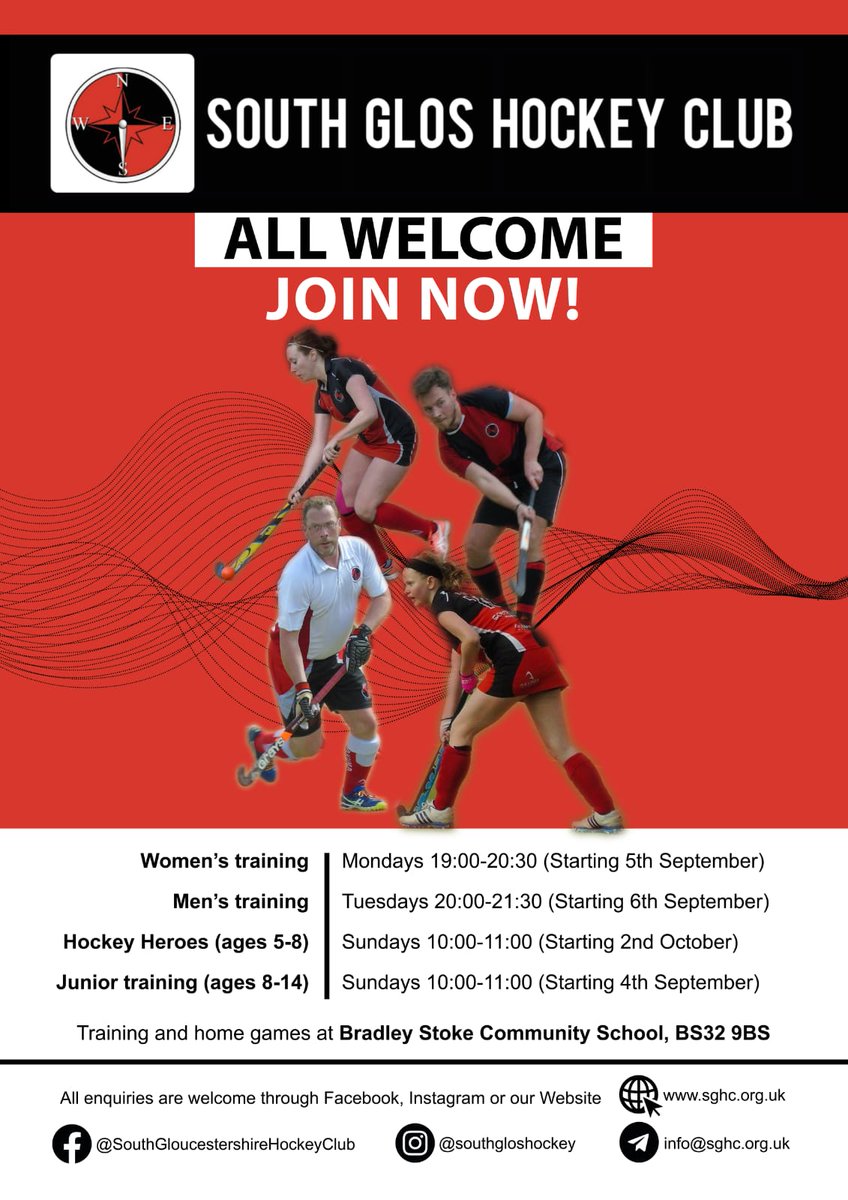 Southgloshc's tweet image. Fancy something new?
Looking to get back into hockey?
Why not join our friendly club!