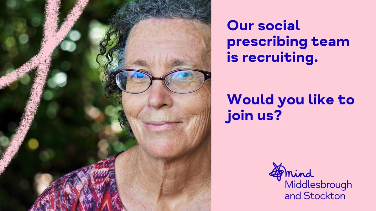 We're looking for four new link workers to join our growing Social Prescribing Team.

If you're looking to join a passionate organisation that's making a difference locally then you can find out more here

👉 middlesbroughandstocktonmind.org.uk/work-with-us