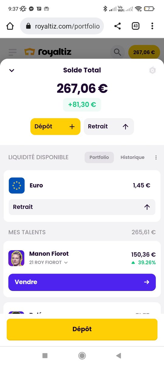 Trisolin's tweet photo. Tout ceux qui sont chaud pour faire un compte royaltiz hésitez pas à passer par ce lien on gagne un token aléatoire chacun ! 
https://t.co/GHE5wZXM3r
@royaltiz_off https://t.co/YMPuBqnslX